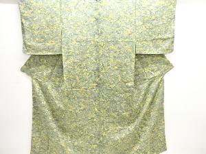 縮緬地家屋風景模様小紋着物